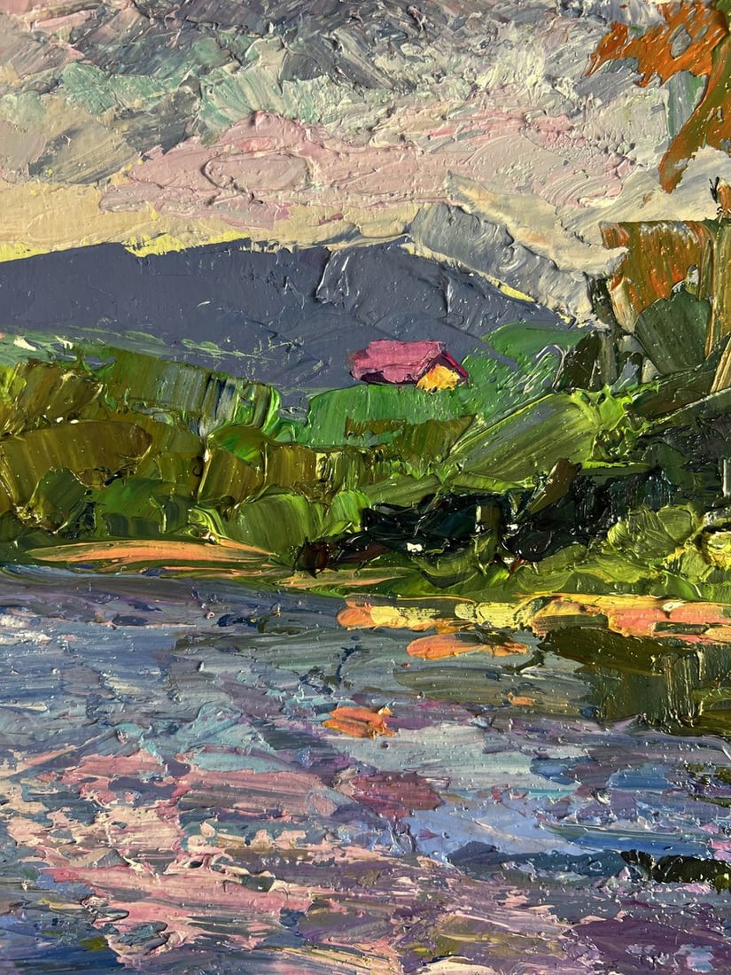 Oil painting A mountain river flows Boris Serdyuk - 9