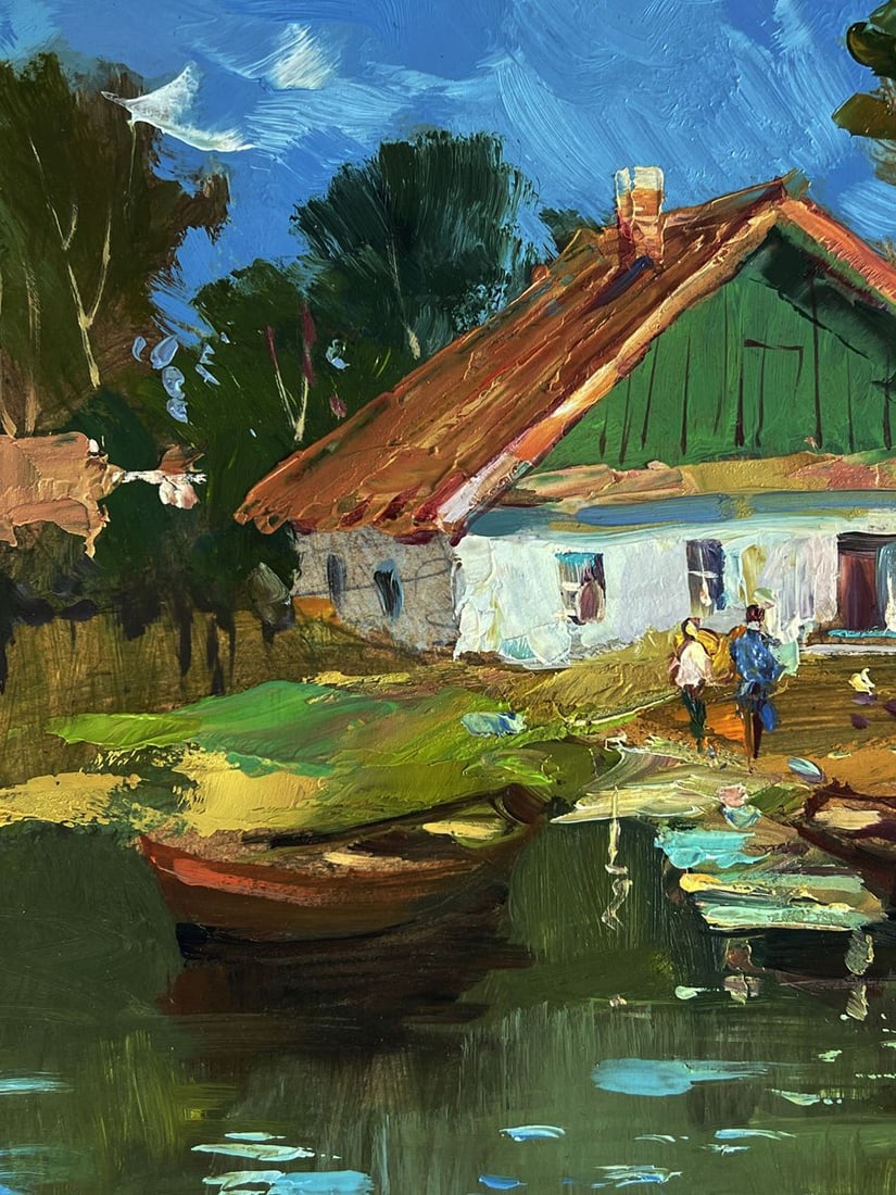 Oil painting Boats near the house Yuriy Suprunchuk - 4