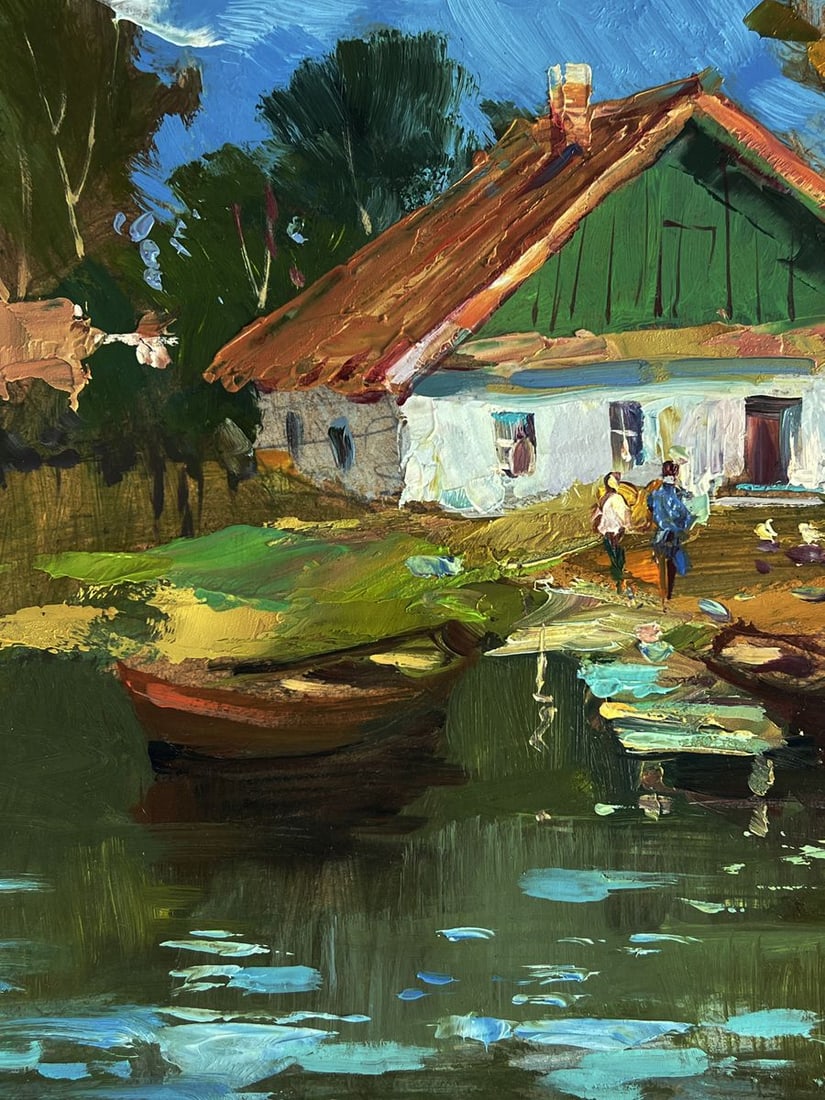Oil painting Boats near the house Yuriy Suprunchuk - 5