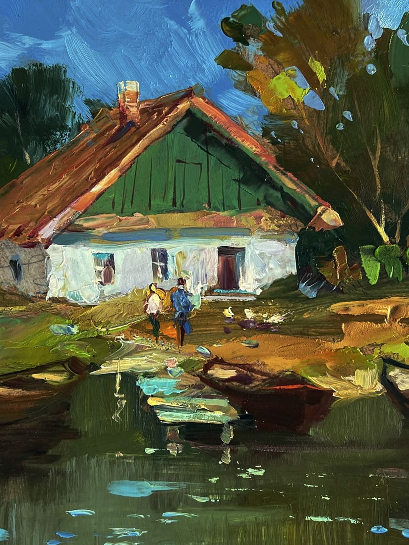 Oil painting Boats near the house Yuriy Suprunchuk - 6