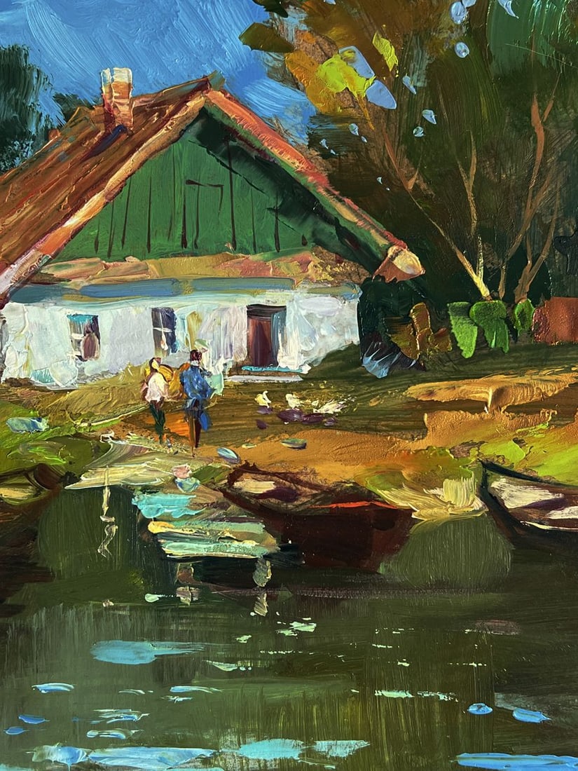 Oil painting Boats near the house Yuriy Suprunchuk - 7
