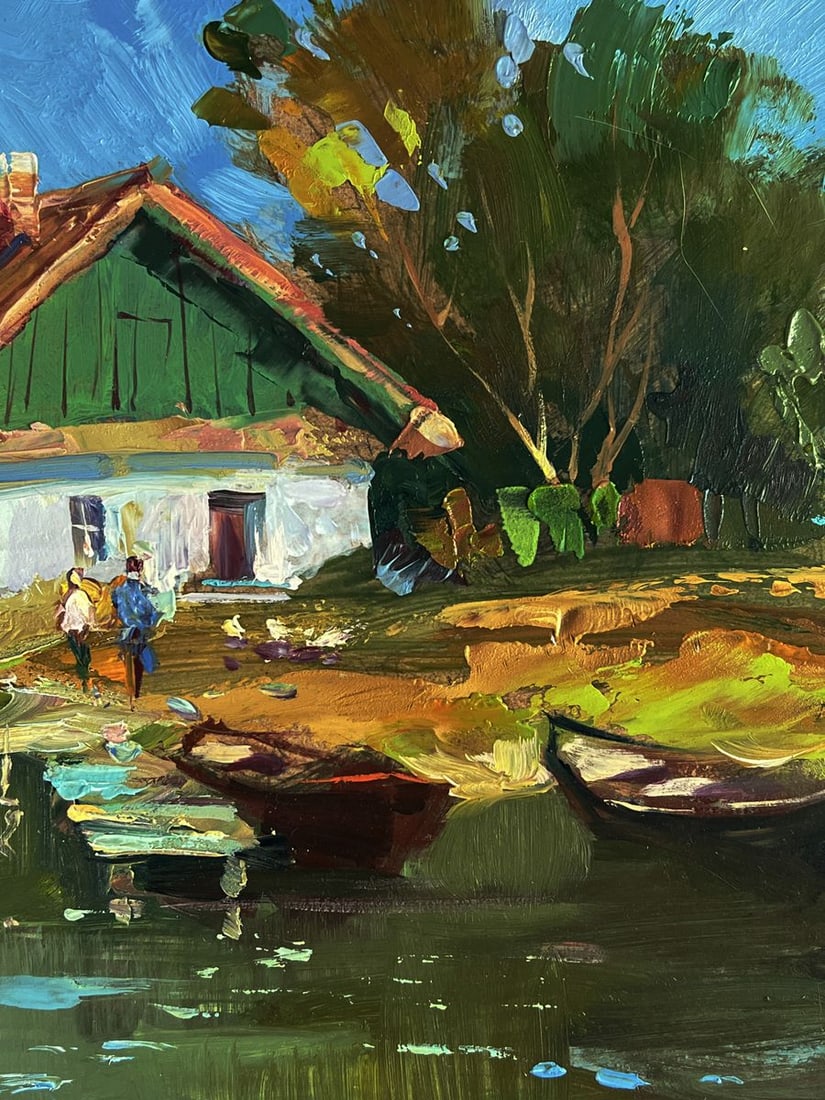 Oil painting Boats near the house Yuriy Suprunchuk - 8