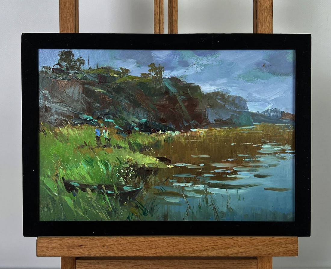 Oil painting By the Quiet River Yuriy Suprunchuk: Title: Oil painting By the Quiet River Yuriy Suprunchuk Description: NoAAA6259 *** ABOUT THIS PAINTING *** * TITLE: "By the Quiet River" * ARTISTS: Yuriy Suprunchuk * SIZE: 20x30 cm/7.87x11.81 inches'