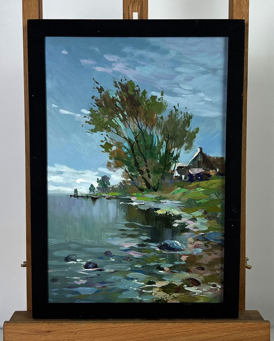 Oil painting Morning freshness by the river Yuriy Suprunchuk: Title: Oil painting Morning freshness by the river Yuriy Suprunchuk Description: NoAAA6260 *** ABOUT THIS PAINTING *** * TITLE: "Morning freshness by the river" * ARTISTS: Yuriy Suprunchuk * SIZE: 30x