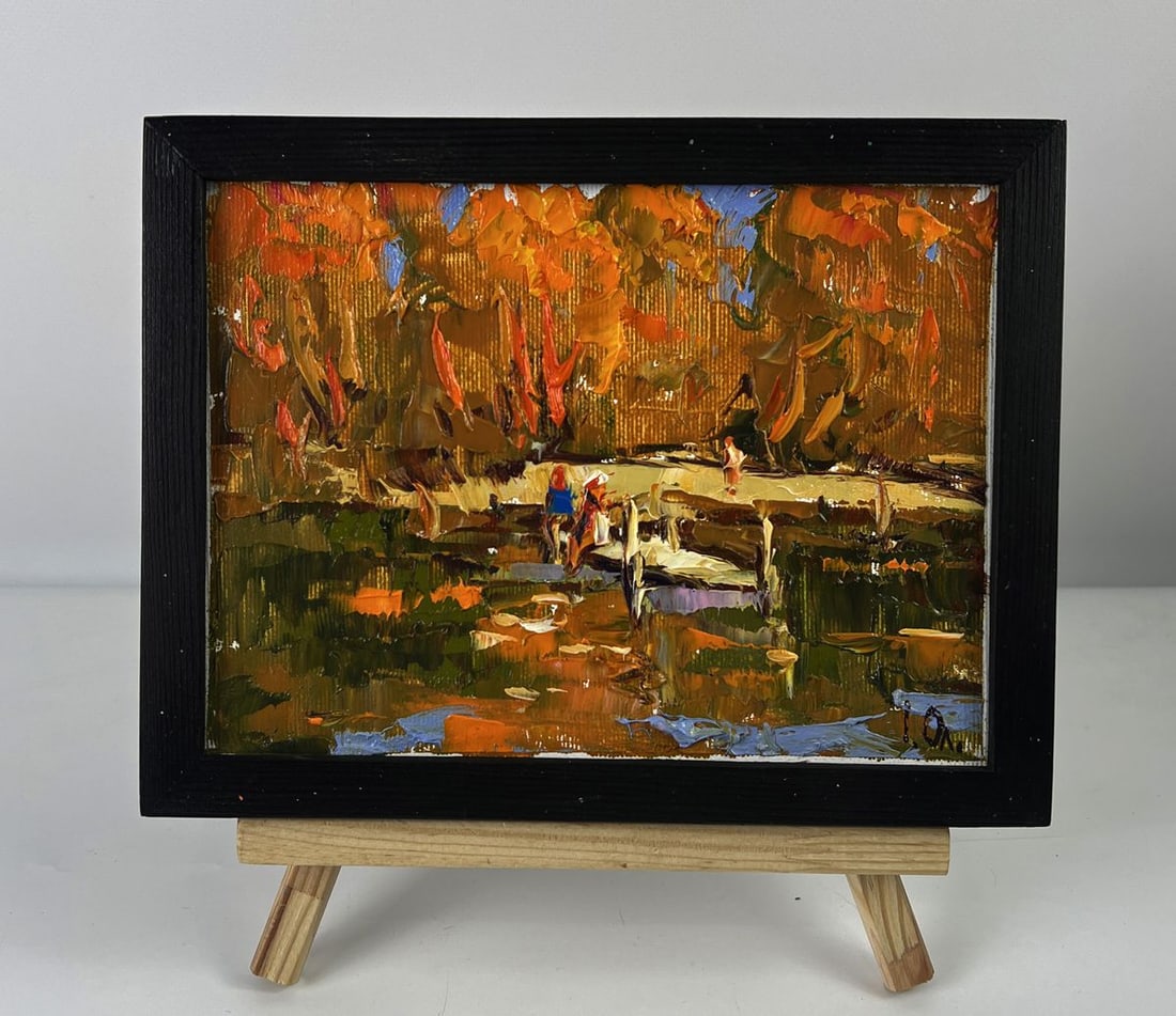 Oil painting Sunny day by the river Oleksiy Ivanyuk: Title: Oil painting Sunny day by the river Oleksiy Ivanyuk Description: NoAAA6338 *** ABOUT THIS PAINTING *** * TITLE: "Sunny day by the river" * ARTISTS: Oleksiy Ivanyuk * SIZE: 15x20 cm/5.90x7.87 in