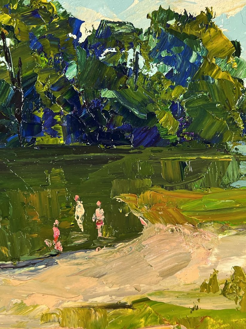Oil painting Summer vacation by the river Boris Serdyuk - 9