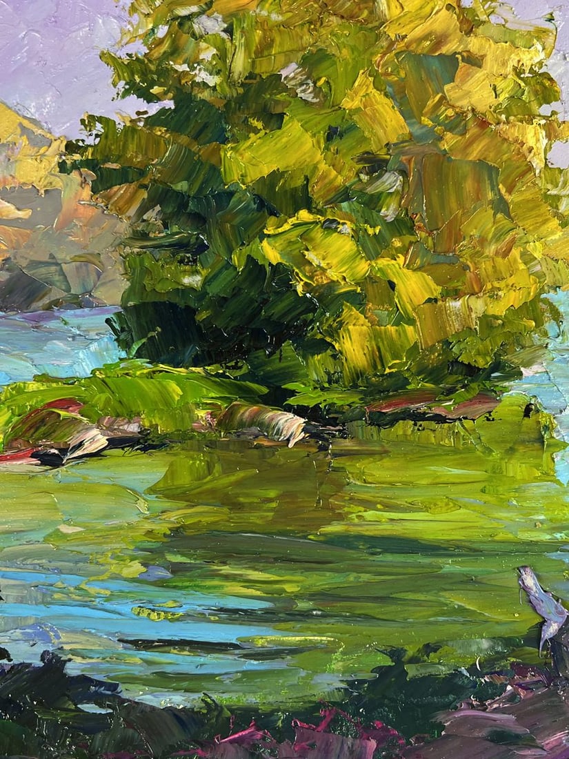 Oil painting A river along the forest Boris Serdyuk - 6
