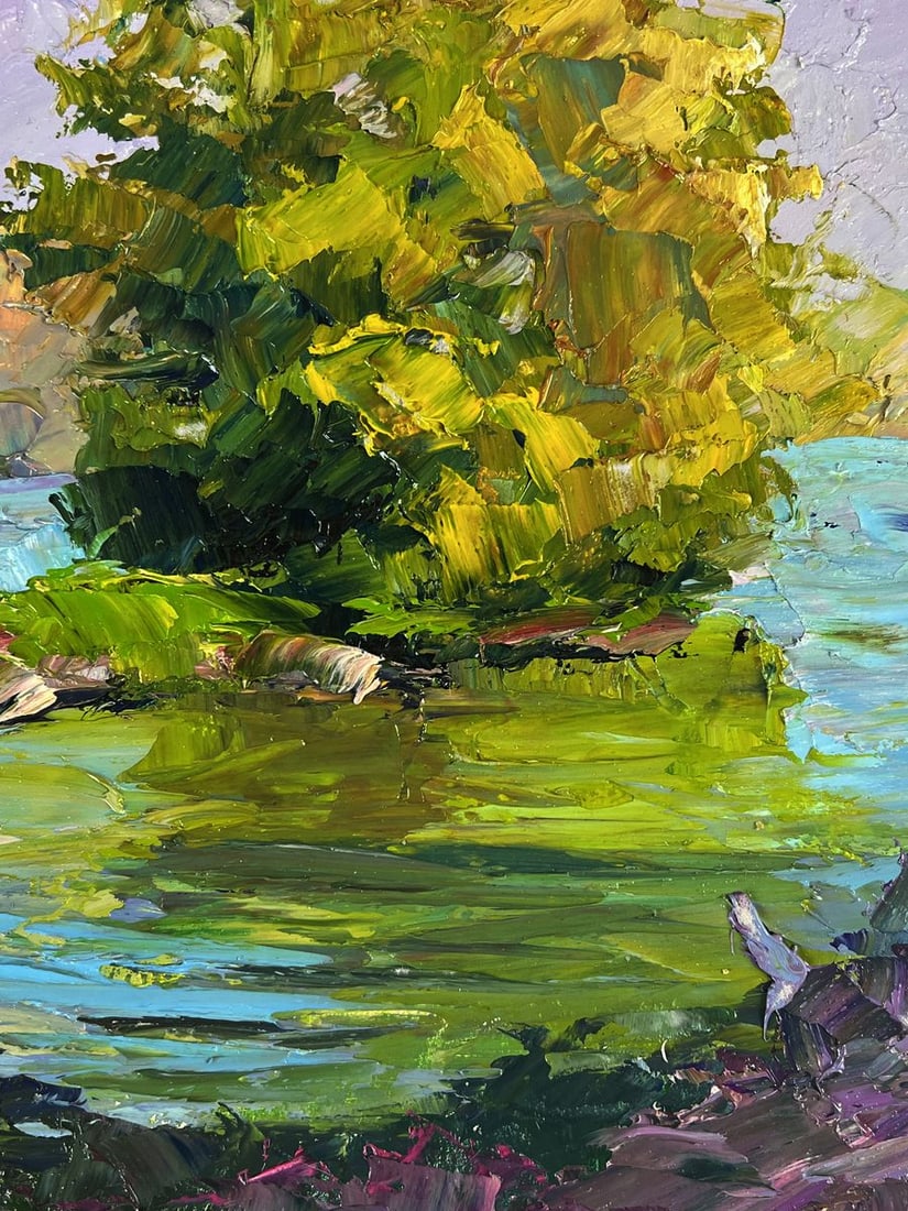 Oil painting A river along the forest Boris Serdyuk - 7