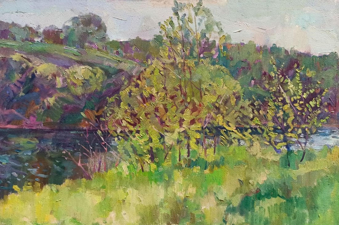 Oil painting Summer sunny day Peter Tovpev: Title: Oil painting Summer sunny day Peter Tovpev Description: NoDobr 186 *** ABOUT THIS PAINTING *** * TITLE: "Summer sunny day" * ARTISTS: Peter Tovpev * SIZE: 40x60 cm/'15.74x23.62 inches' * MEDIUM