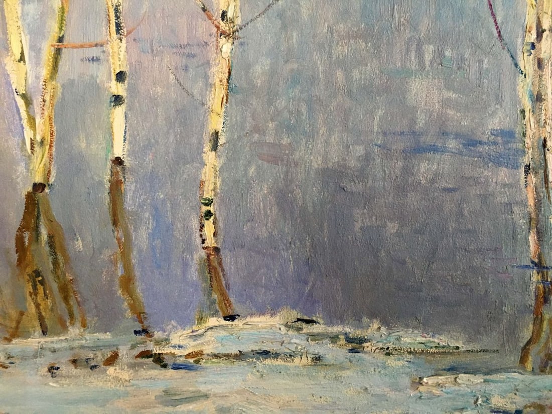 Oil painting Birch trees near the shore Glushchenko Nikolay Petrovich - 3
