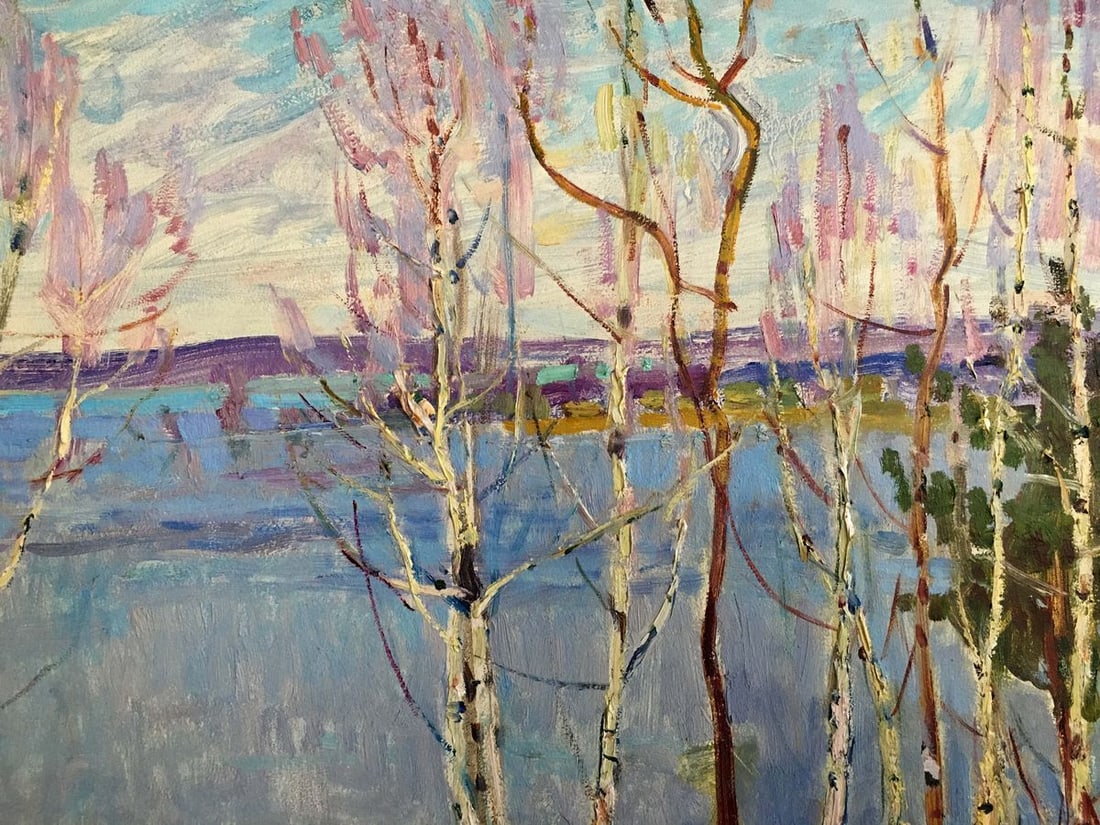 Oil painting Birch trees near the shore Glushchenko Nikolay Petrovich - 4
