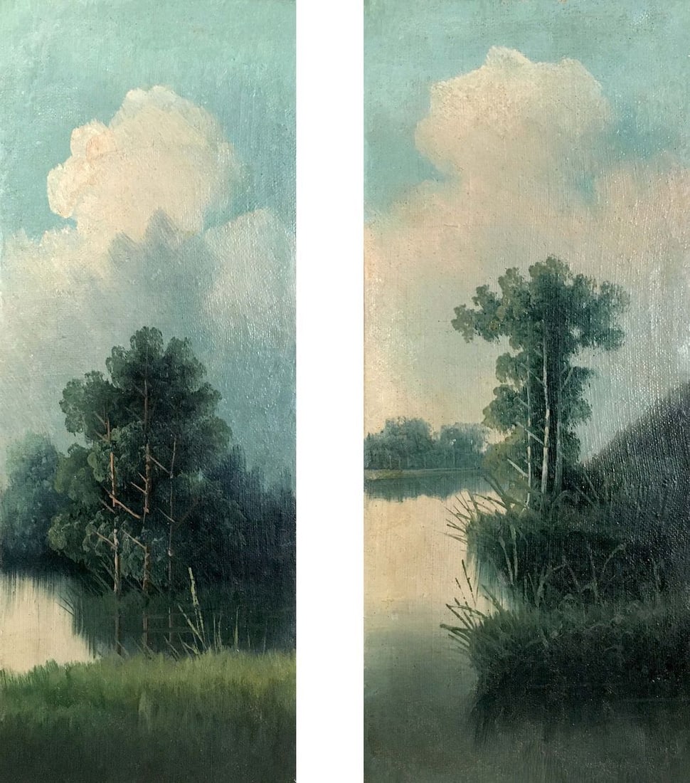 Two oil painting Natural landscape (1 of 13)