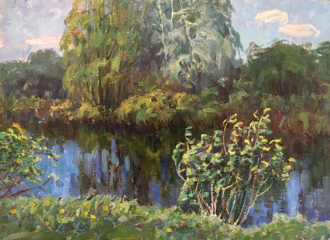 Oil painting River landscape (1 of 7)
