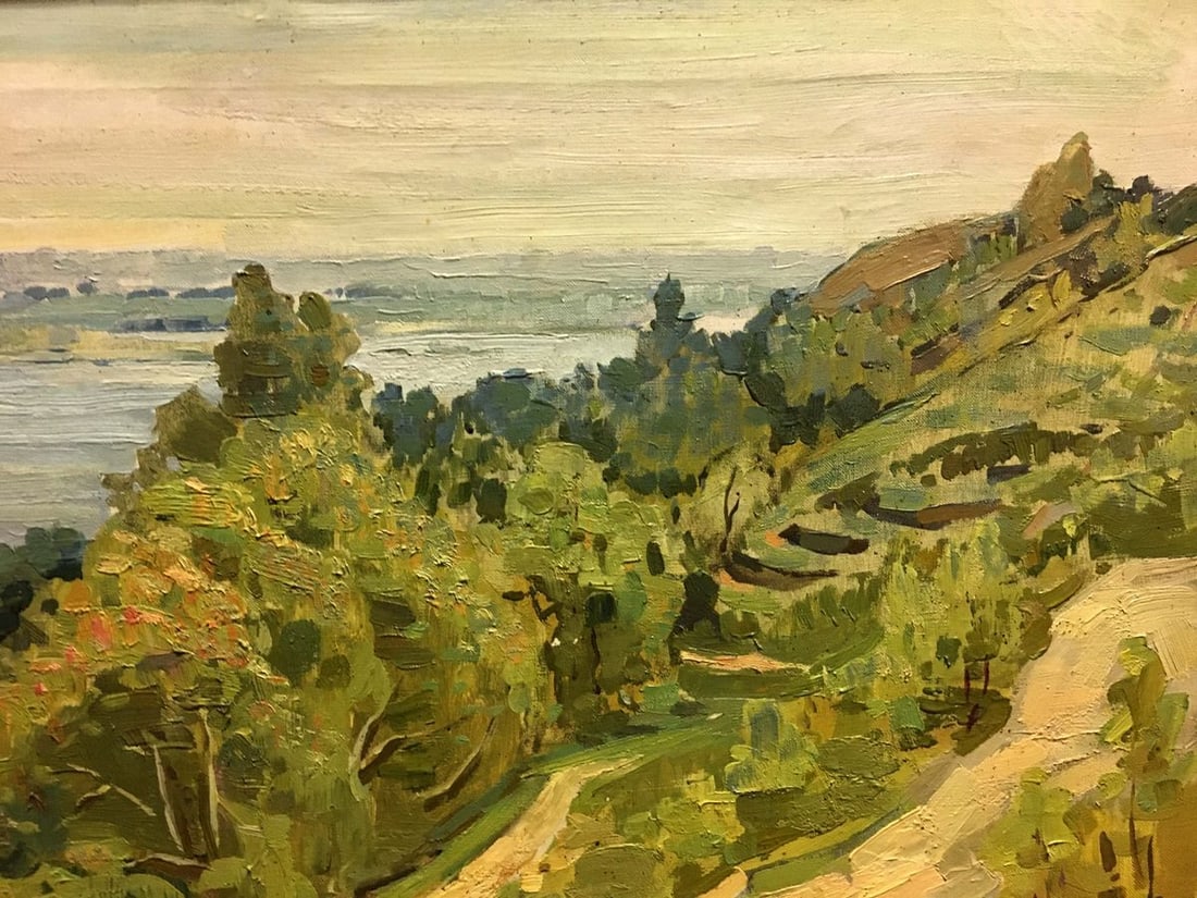 Oil painting River landscape Pianida Boris Nikitich - 3