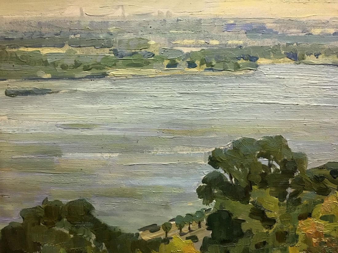 Oil painting River landscape Pianida Boris Nikitich - 6