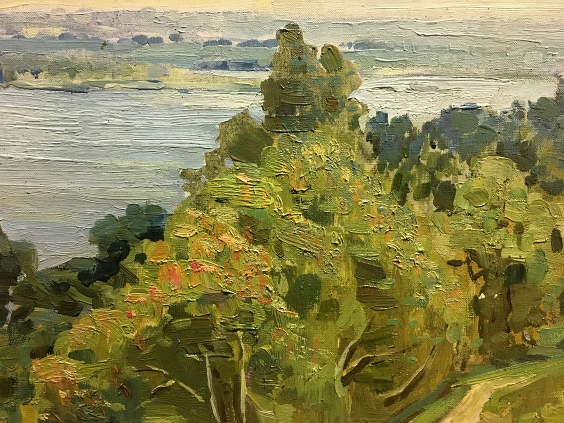 Oil painting River landscape Pianida Boris Nikitich - 7