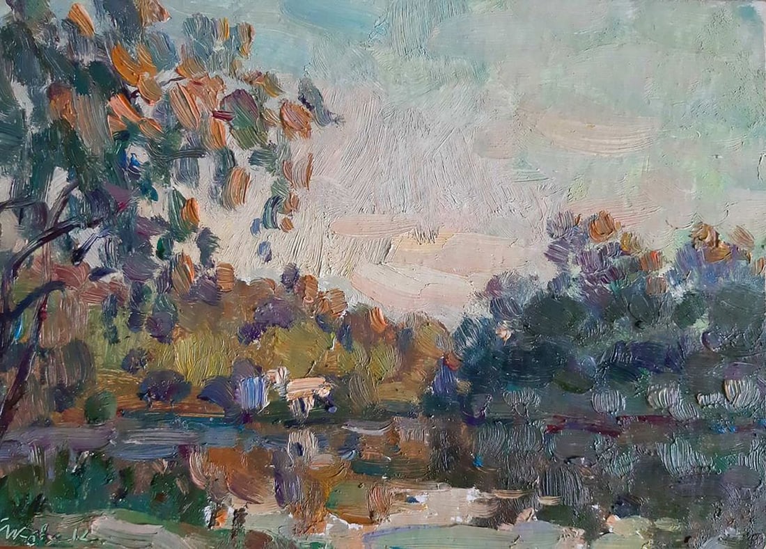Oil painting River landscape Kovalenko Ivan Mikhailovich (1 of 5)