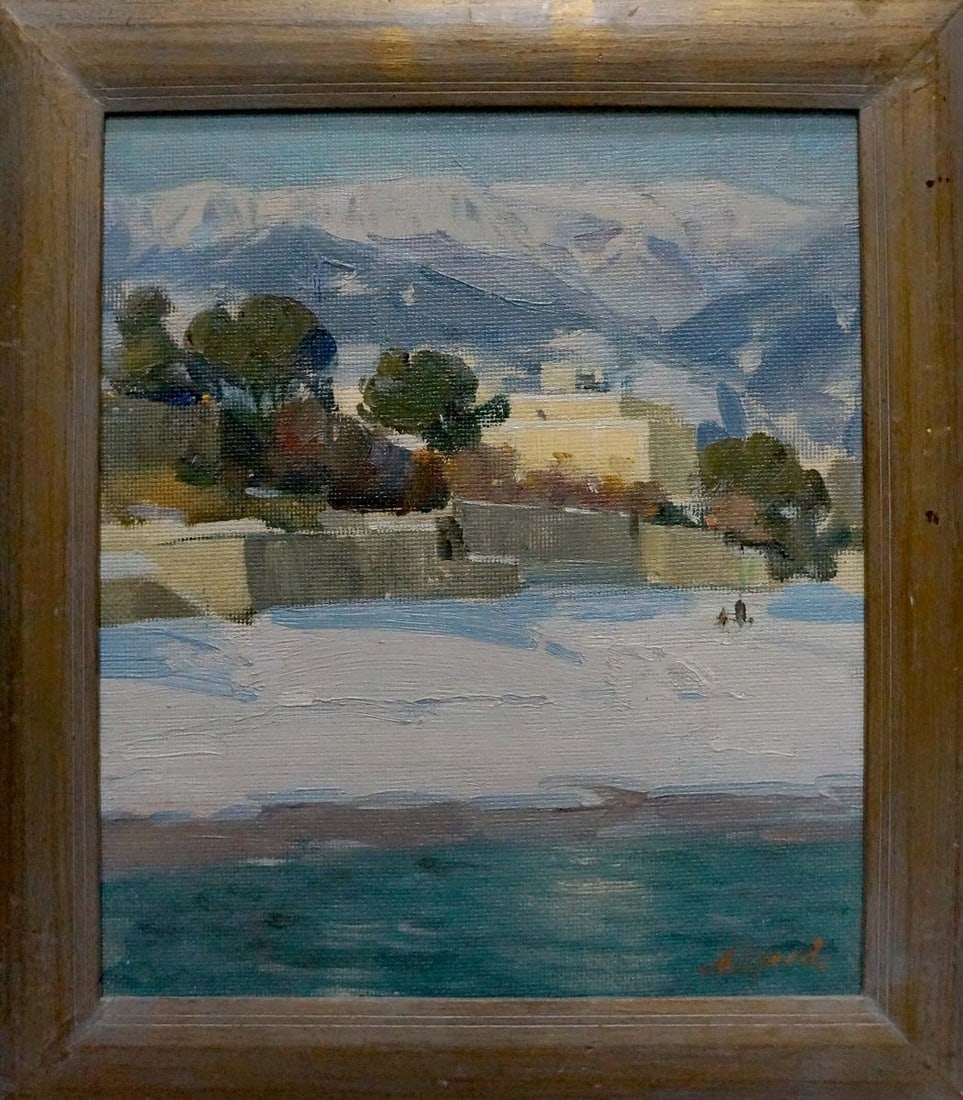 Oil painting City landscape Strelov Arkady Efimovich: Title: Oil painting City landscape Strelov Arkady Efimovich Description: NoVern 1498 *** ABOUT THIS PAINTING *** * TITLE: "City landscape" * ARTISTS: Strelov Arkady Efimovich * SIZE: 38x33