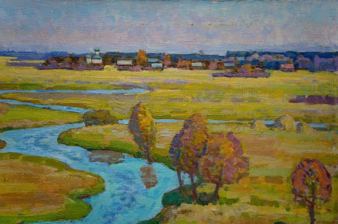 Oil painting River landscape Ruban Grigory Savelievich - 4