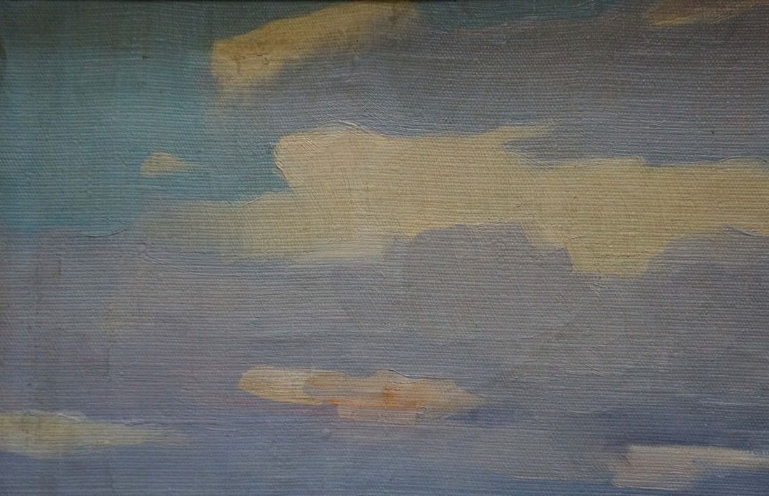 Oil painting River landscape - 3