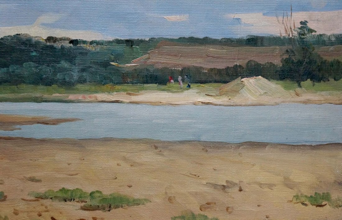 Oil painting River landscape - 5