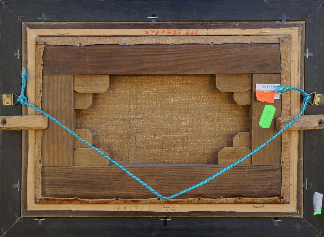 Oil painting Ship docked - 7