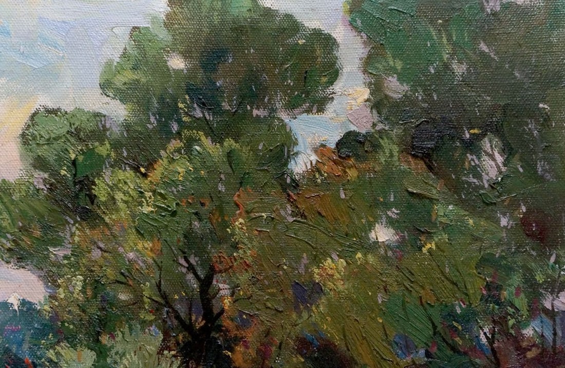 Oil painting Down the river - 4