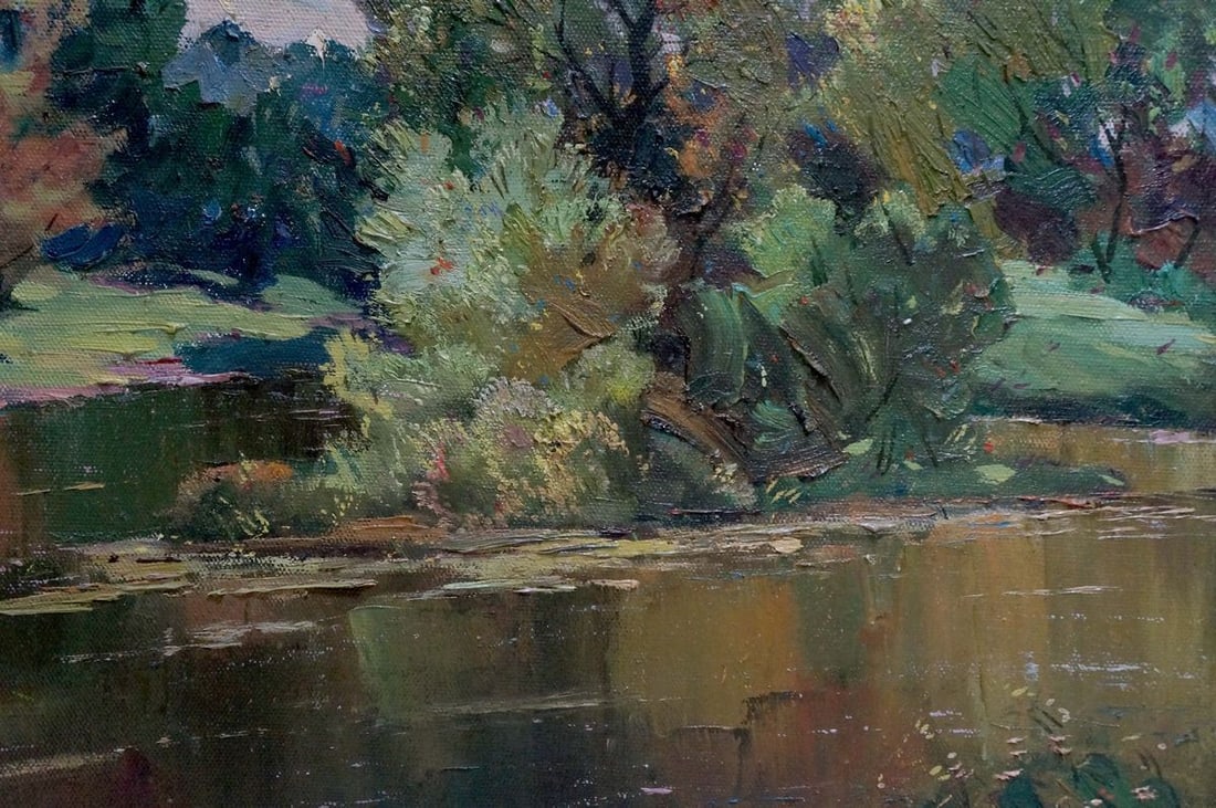 Oil painting Down the river - 6