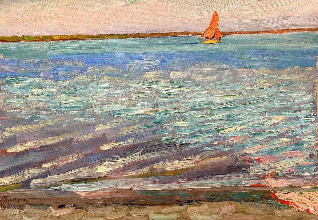 Oil painting Sail Tkachenko Evgeny Nikolaevich: Title: Oil painting Sail Tkachenko Evgeny Nikolaevich Description: NoGS 332 *** ABOUT THIS PAINTING *** * TITLE: "Sail" * ARTISTS: Tkachenko Evgeny Nikolaevich * SIZE: 35x48.5 cm/'13.77x19.09 inches'