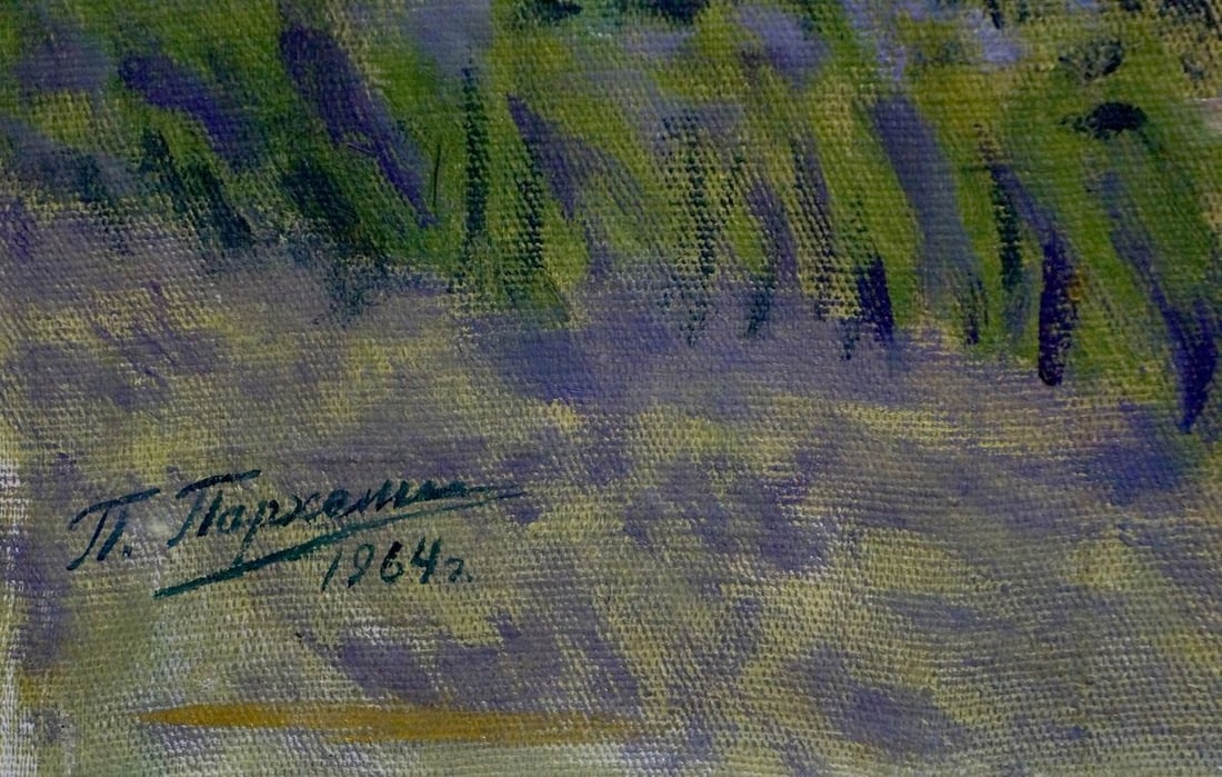 Oil painting River flows - 6