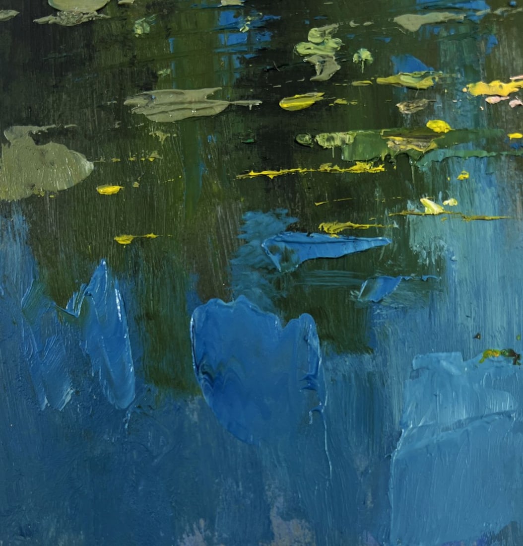 Oil painting River carries a boat through silence Yuriy Suprunchuk - 7