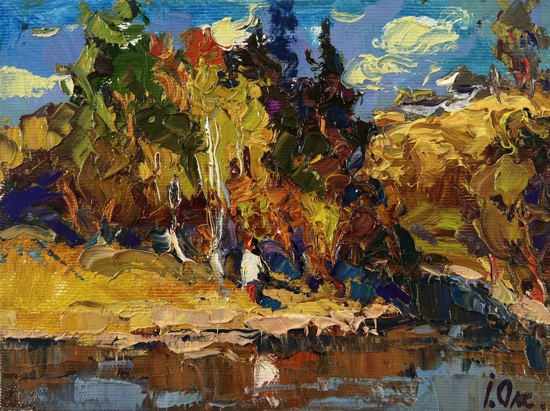 Oil painting Over the river Oksana Ivanyuk - 3