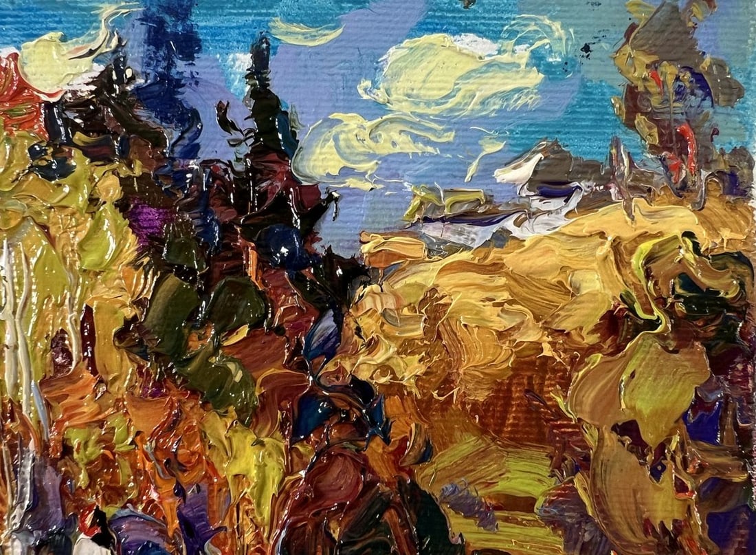 Oil painting Over the river Oksana Ivanyuk - 4