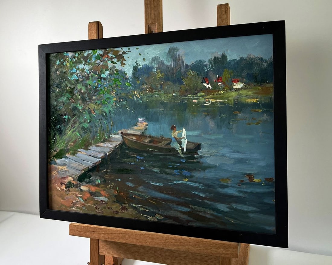 Oil painting Girl on a boat Yuriy Suprunchuk - 2