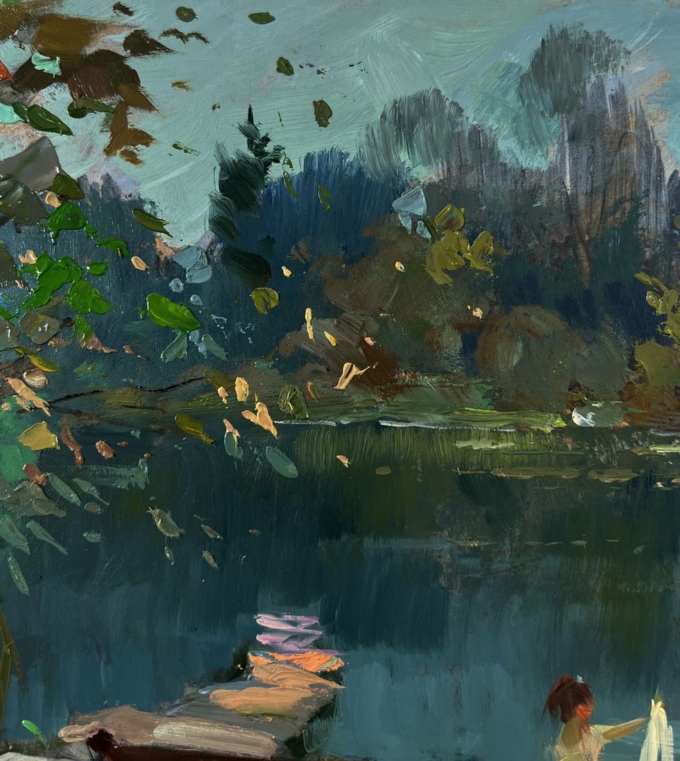 Oil painting Girl on a boat Yuriy Suprunchuk - 5