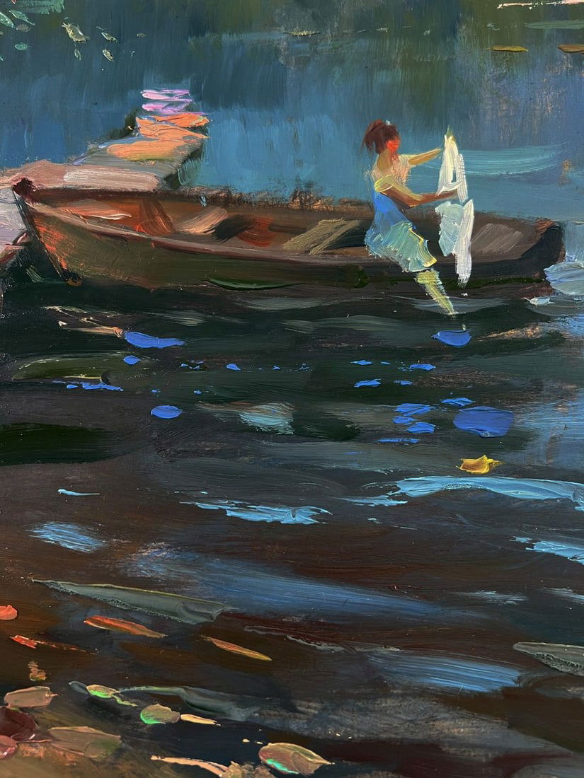 Oil painting Girl on a boat Yuriy Suprunchuk - 8