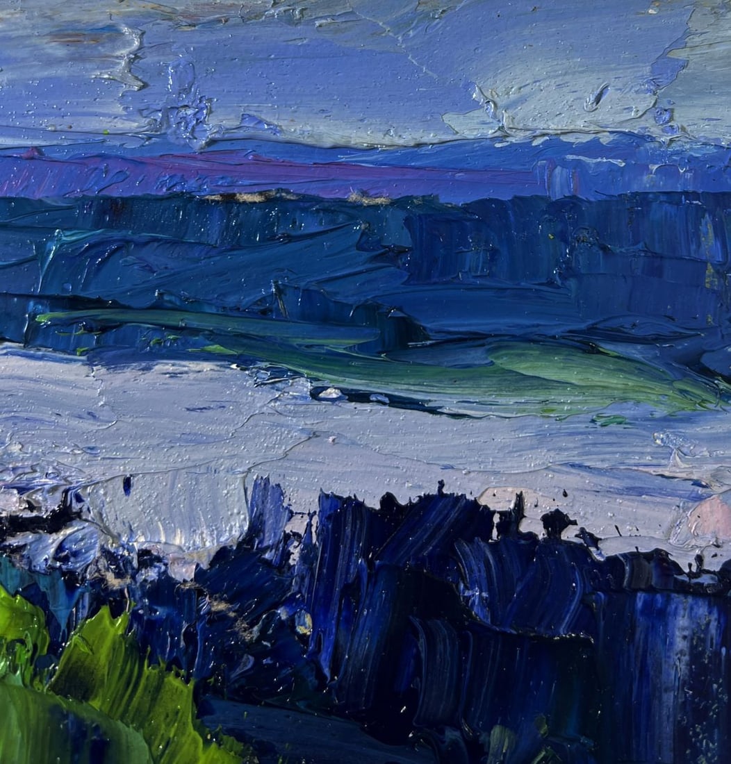 Oil painting The river flows along the forest Boris Serdyuk - 4