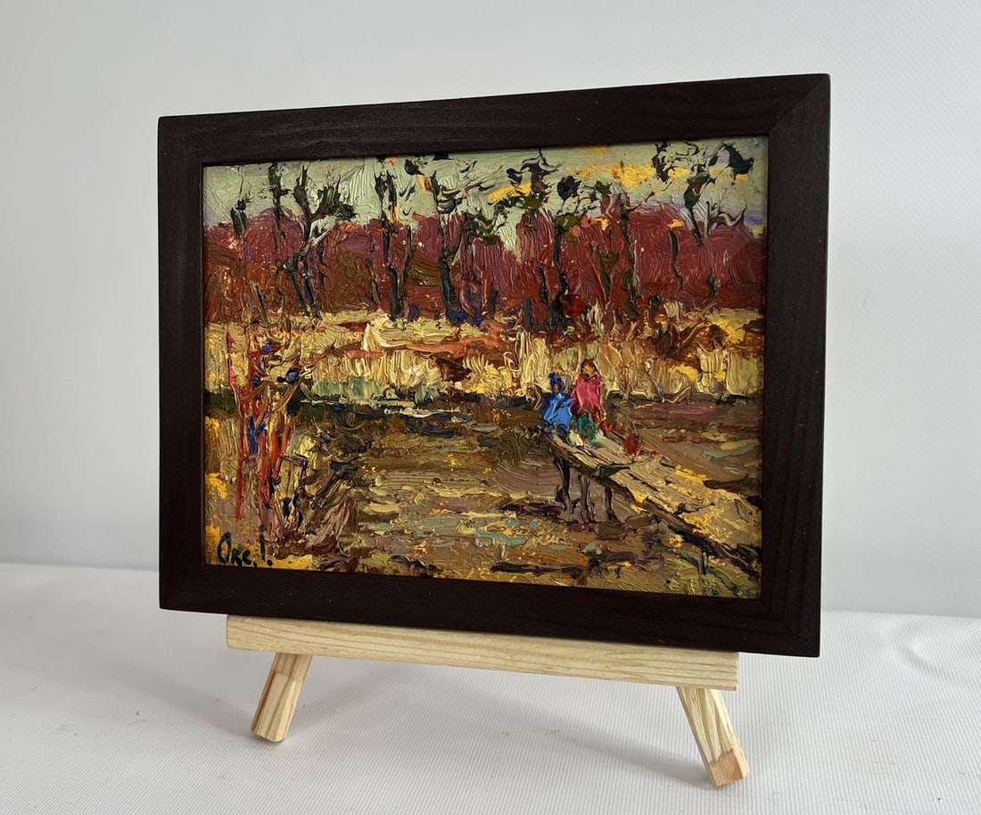 Oil painting On the autumn river Oksana Kalenyuk - 2