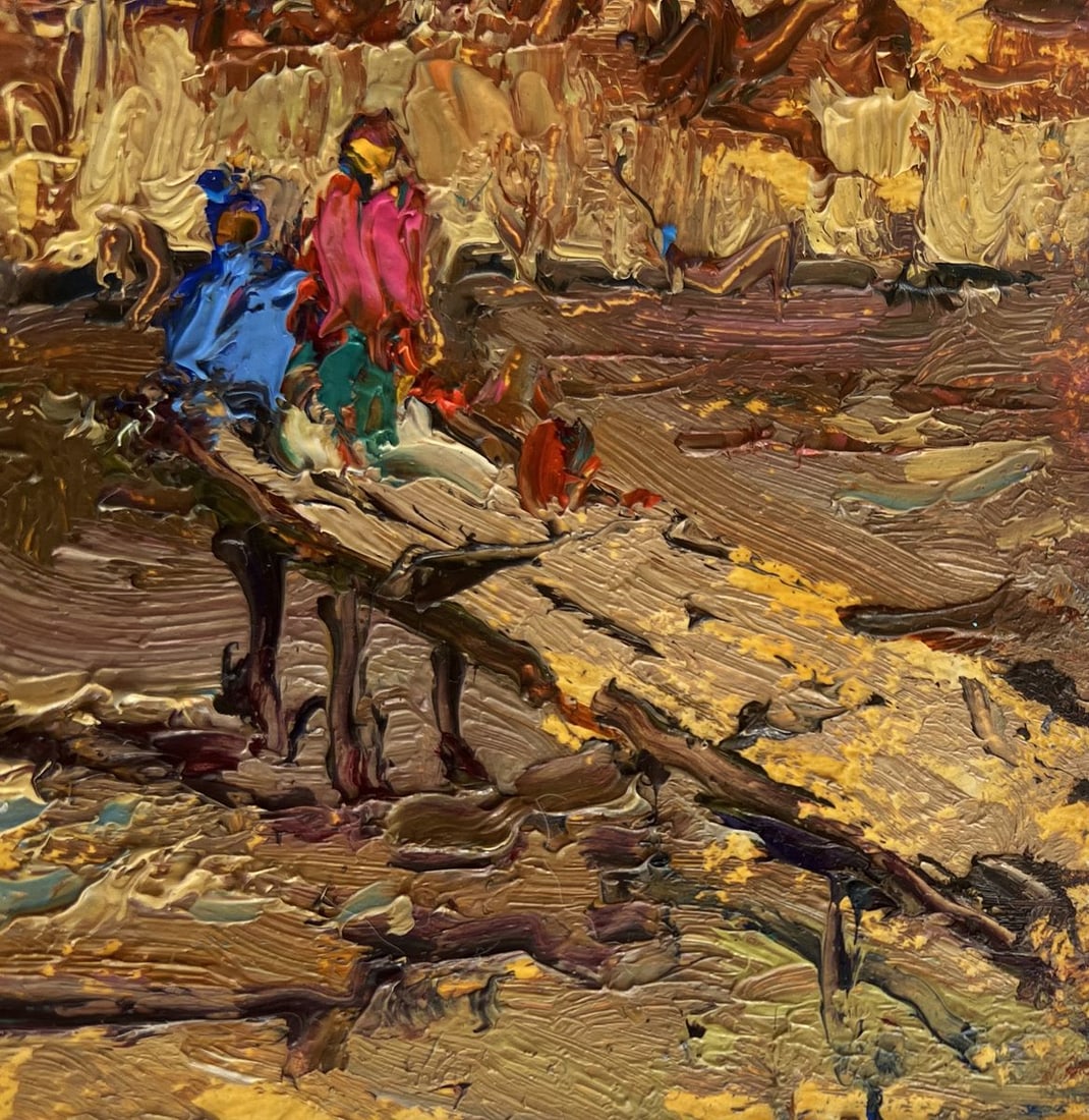 Oil painting On the autumn river Oksana Kalenyuk - 4