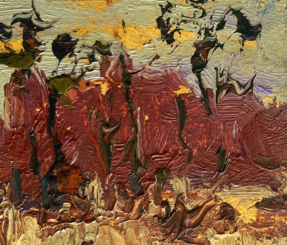 Oil painting On the autumn river Oksana Kalenyuk - 5