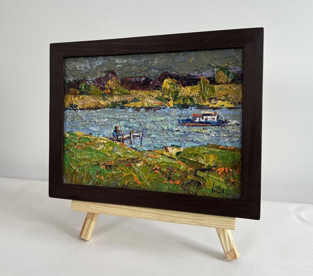 Oil painting Sailing on the river Alex Kalenyuk - 2