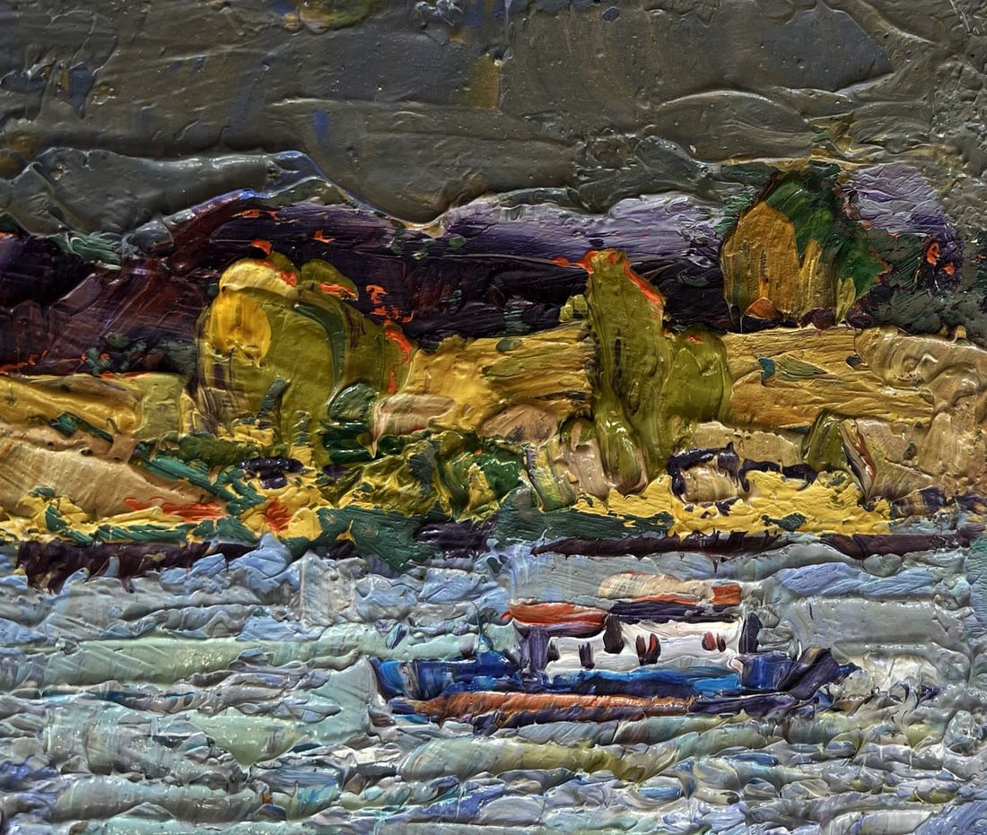 Oil painting Sailing on the river Alex Kalenyuk - 5