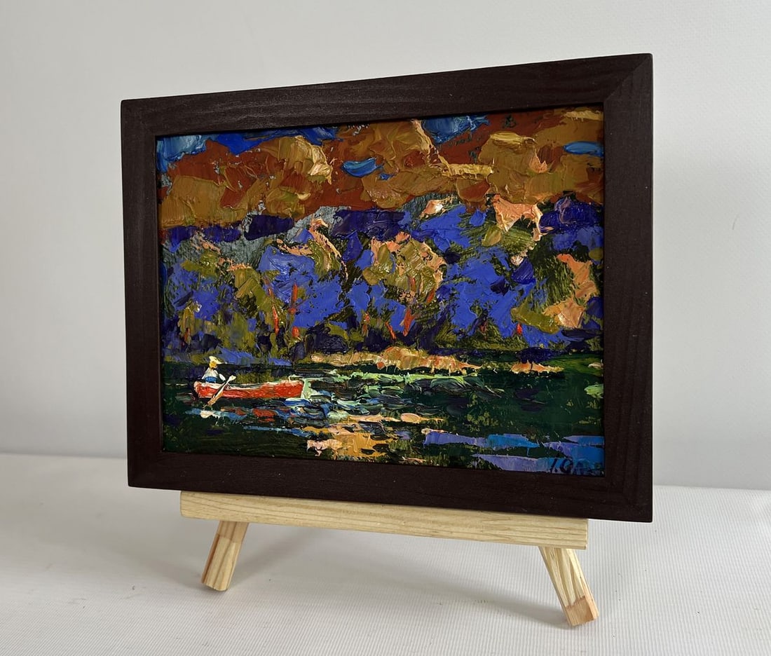 Oil painting Evening boat ride Alex Kalenyuk - 2