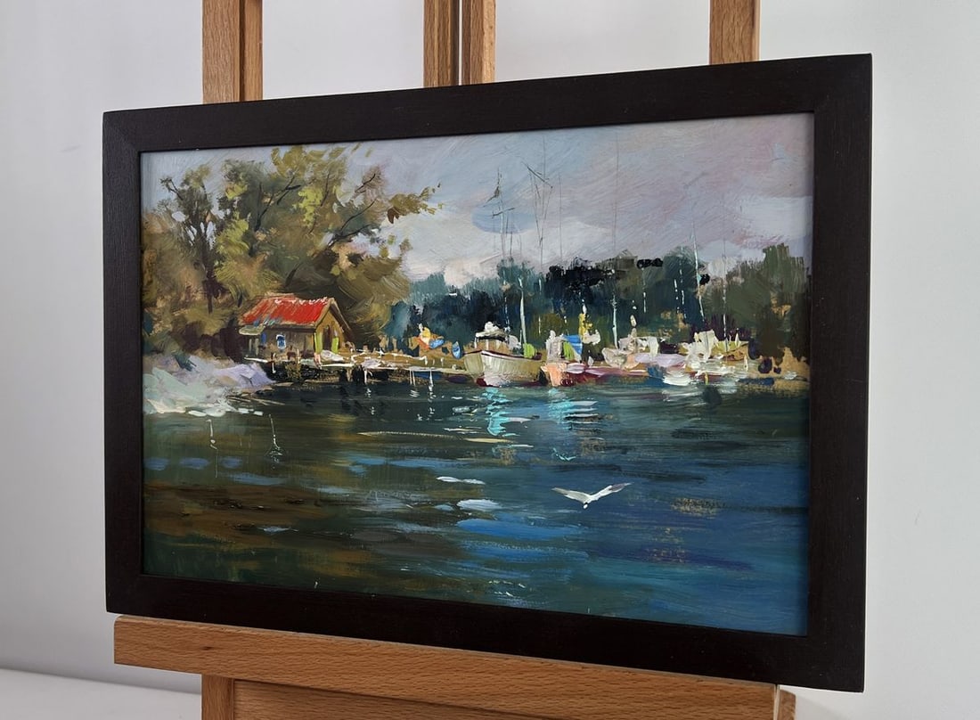 Oil painting Small yacht club Yuriy Suprunchuk - 2