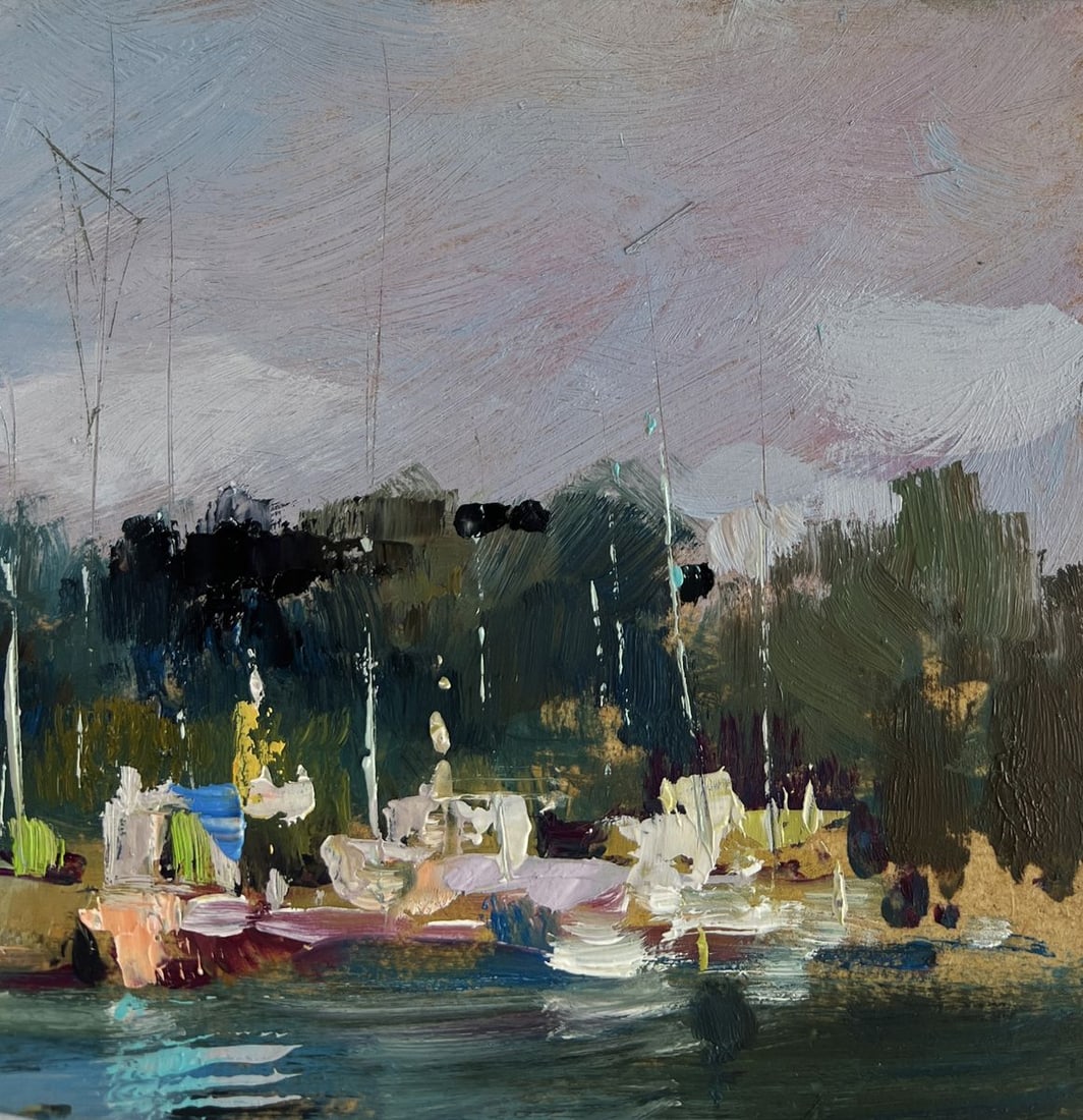 Oil painting Small yacht club Yuriy Suprunchuk - 4