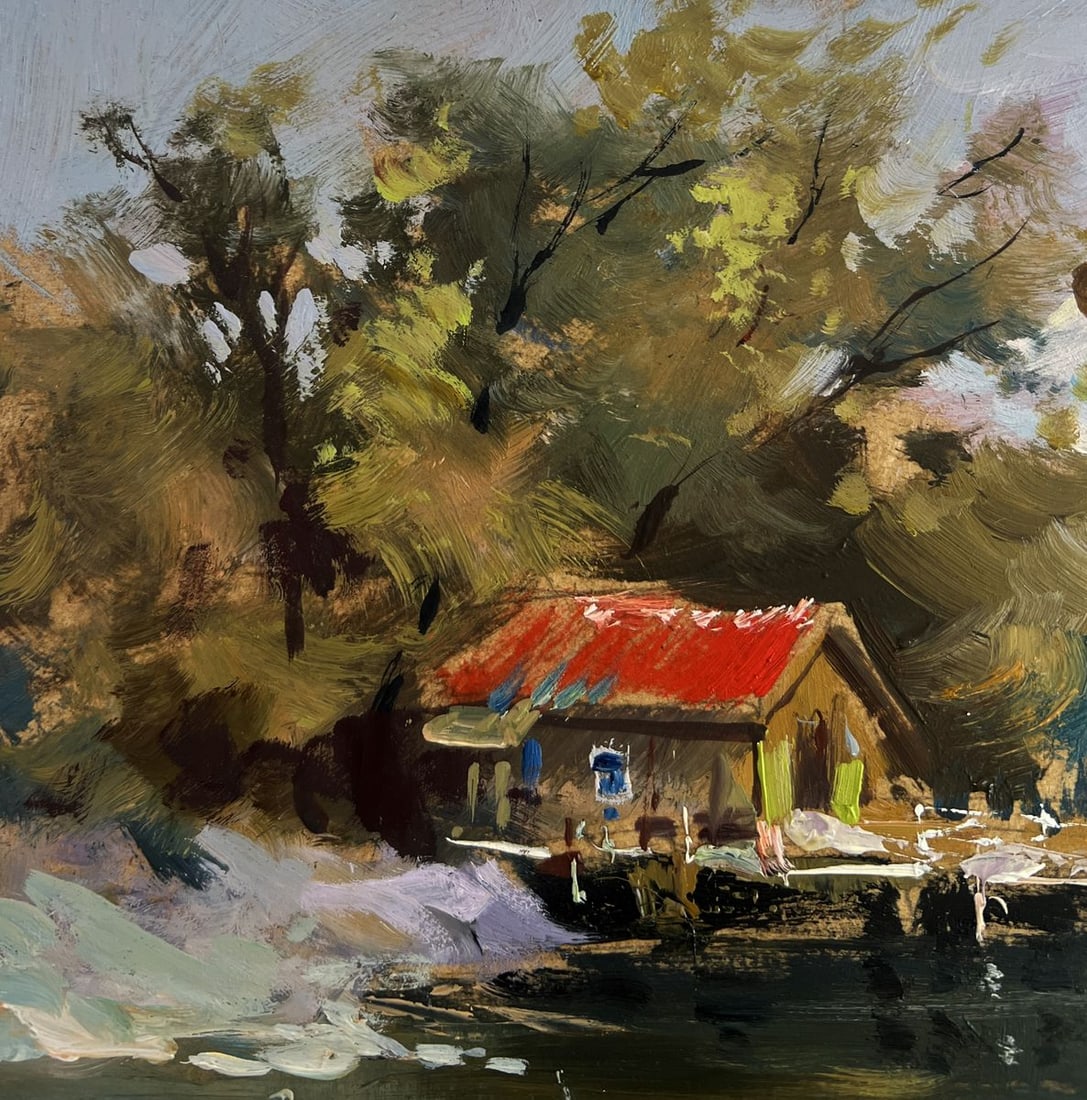 Oil painting Small yacht club Yuriy Suprunchuk - 6