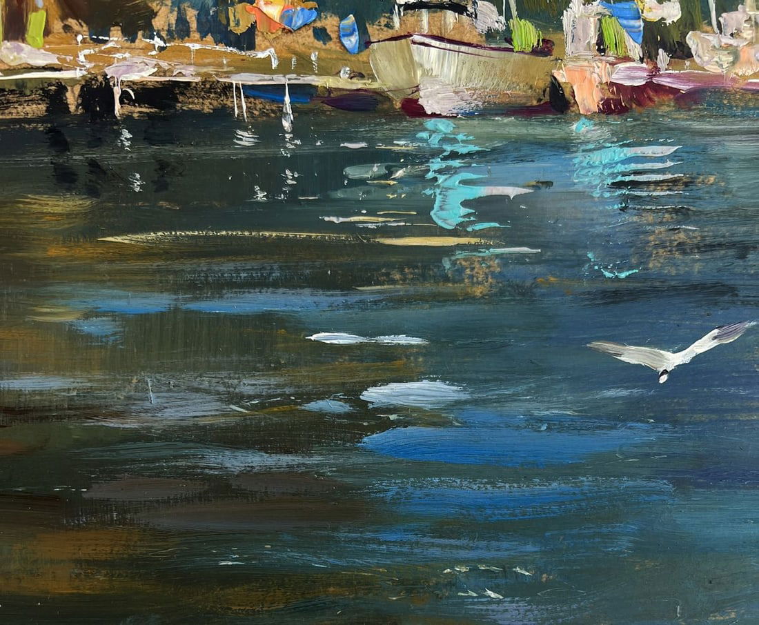 Oil painting Small yacht club Yuriy Suprunchuk - 8