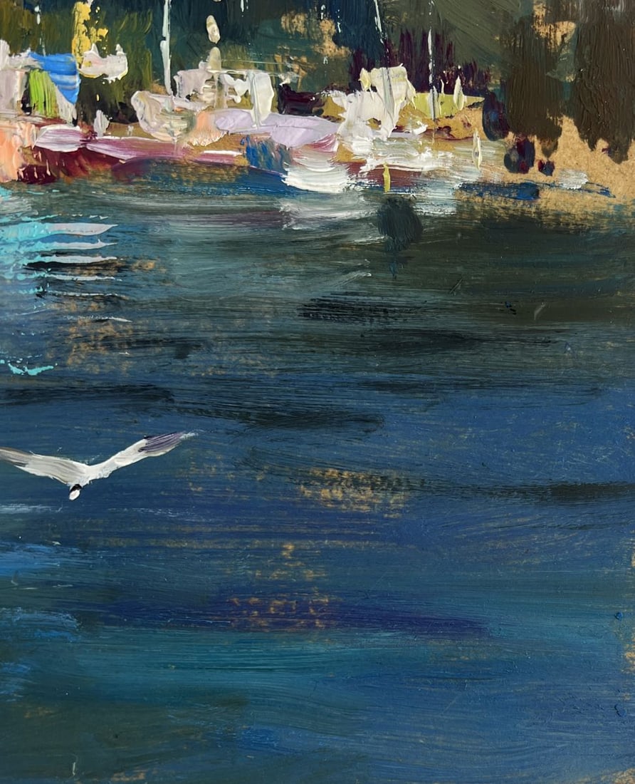 Oil painting Small yacht club Yuriy Suprunchuk - 9