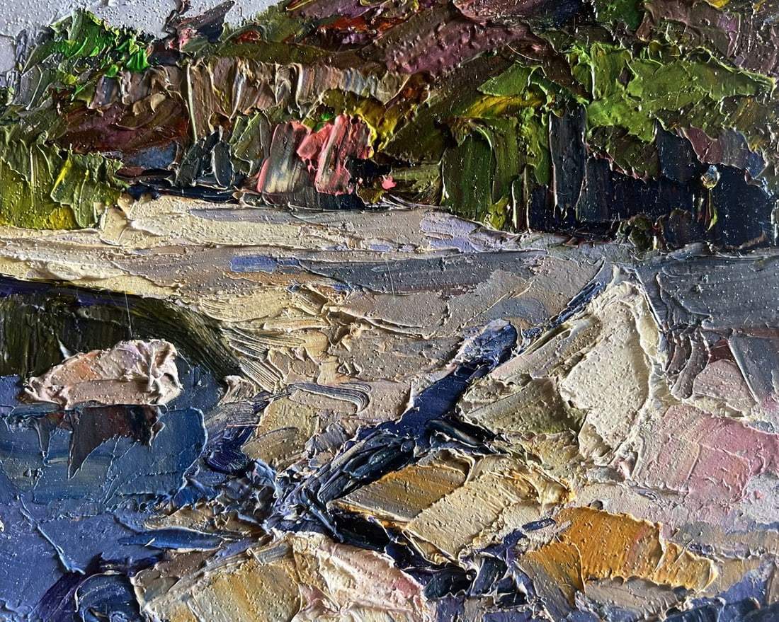 Oil painting Summer day by the shore Boris Serdyuk - 7