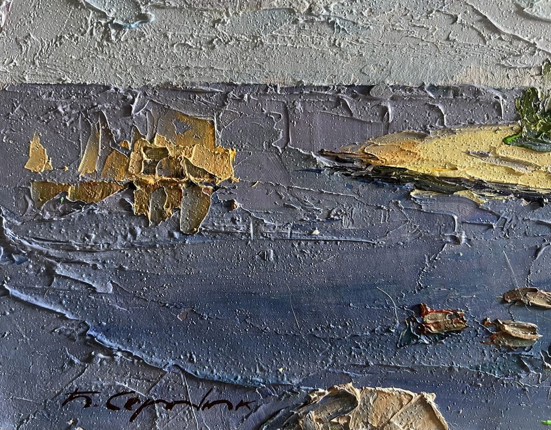 Oil painting Summer day by the shore Boris Serdyuk - 9